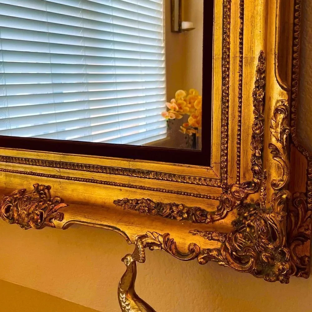 ♥️ Wall Mirror, Antique Ornate Giltwood Mirror